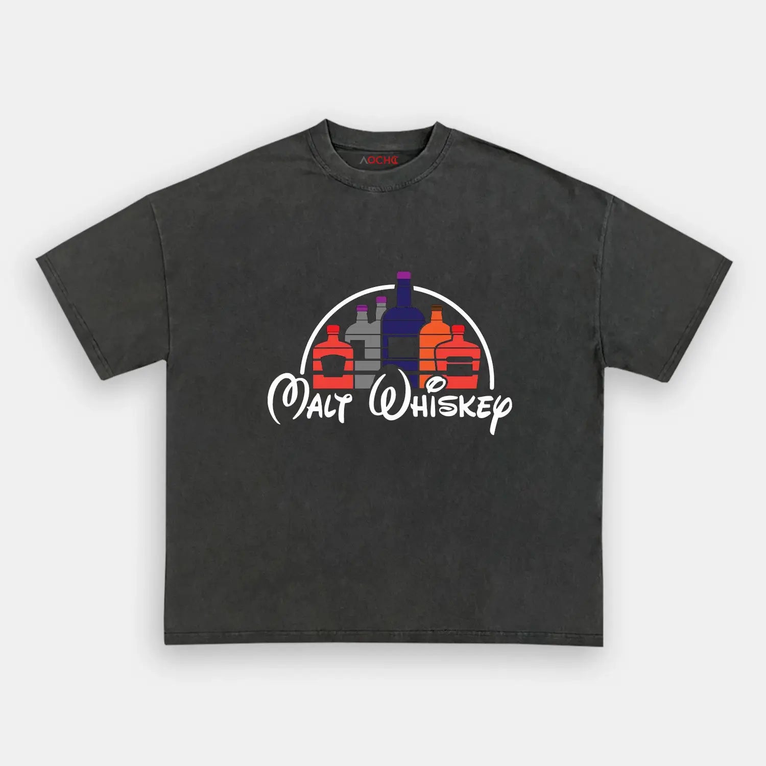 AQCHIC Malt Whiiskep Unisex Graphic Heavyweight Cotton Shirt