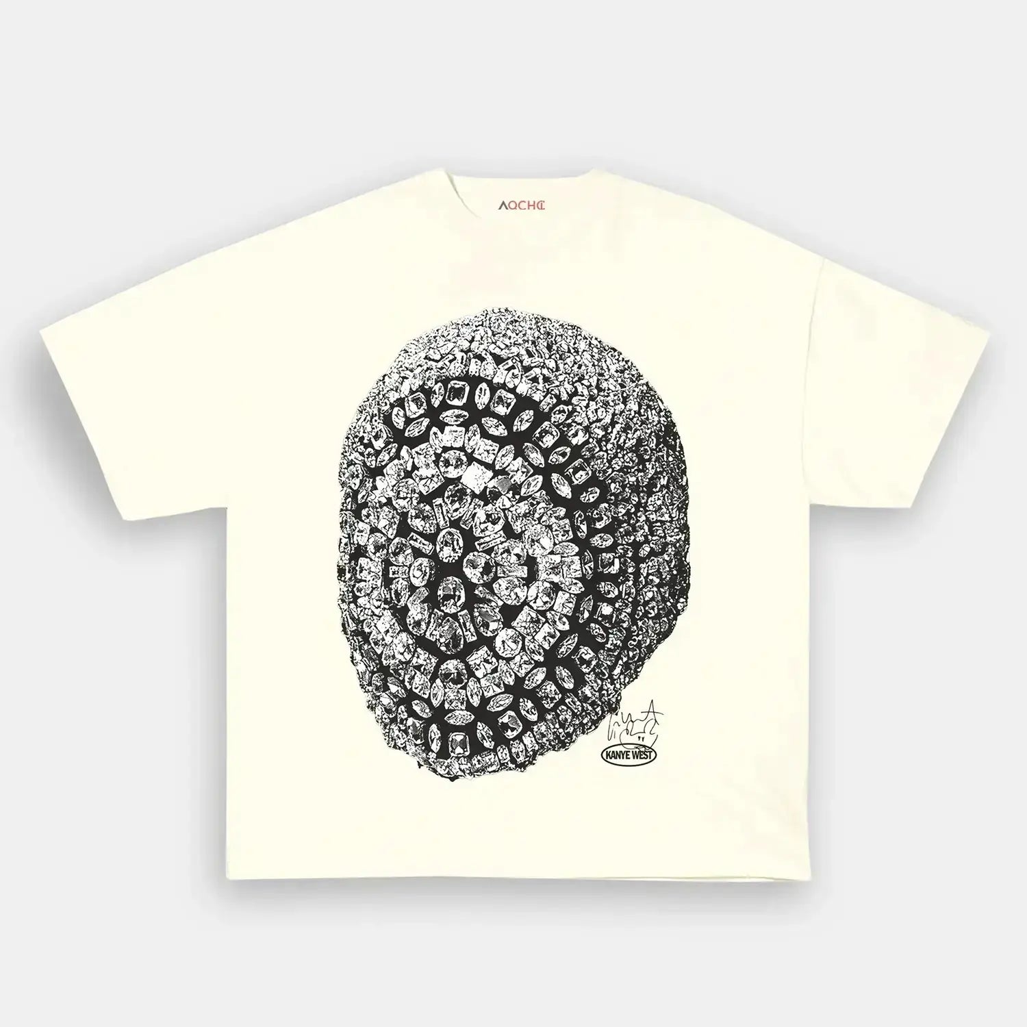 AQCHIC Margiela Mask Unisex Graphic Heavyweight Cotton Shirt