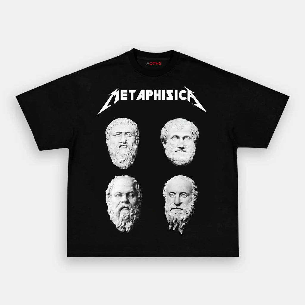 AQCHIC METAPHIZICA FOUR HEAD Unisex Graphic Heavyweight Cotton Shirt