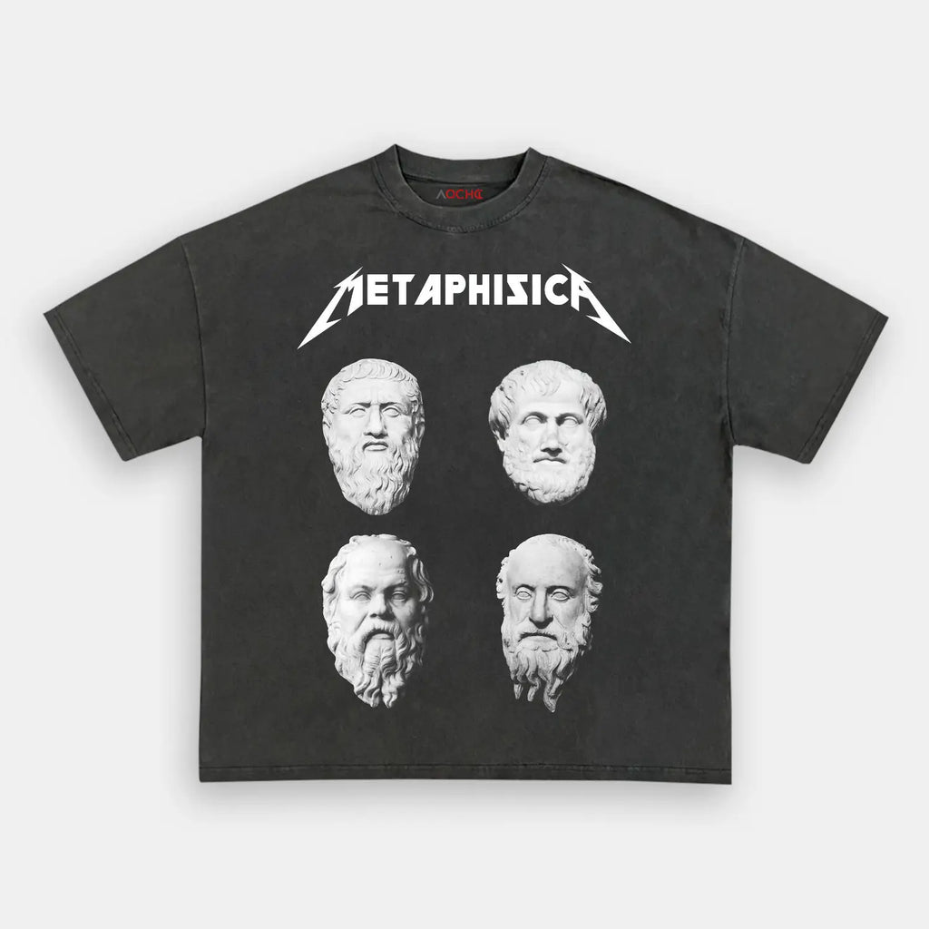 AQCHIC METAPHIZICA FOUR HEAD Unisex Graphic Heavyweight Cotton Shirt