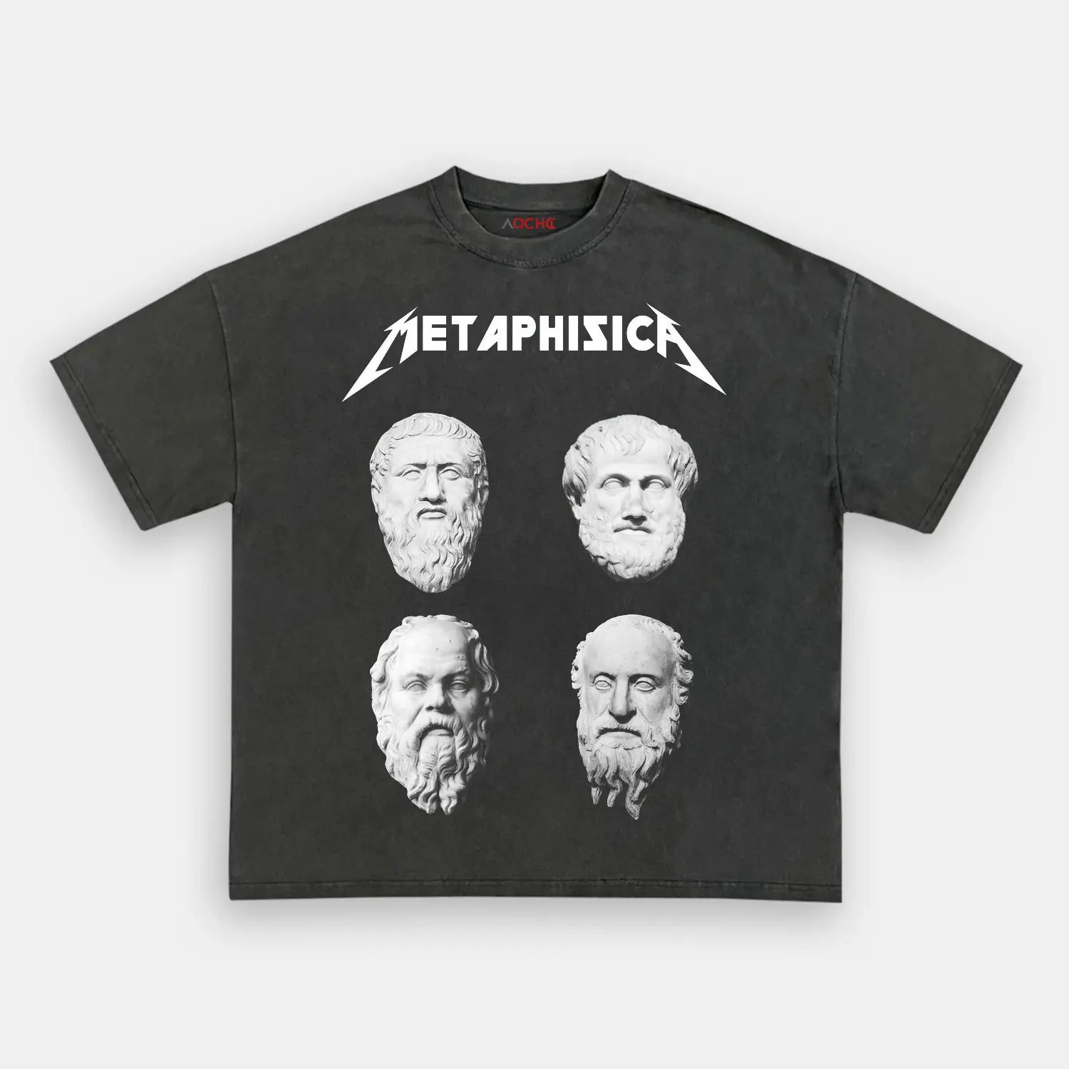 AQCHIC METAPHIZICA FOUR HEAD Unisex Graphic Heavyweight Cotton Shirt