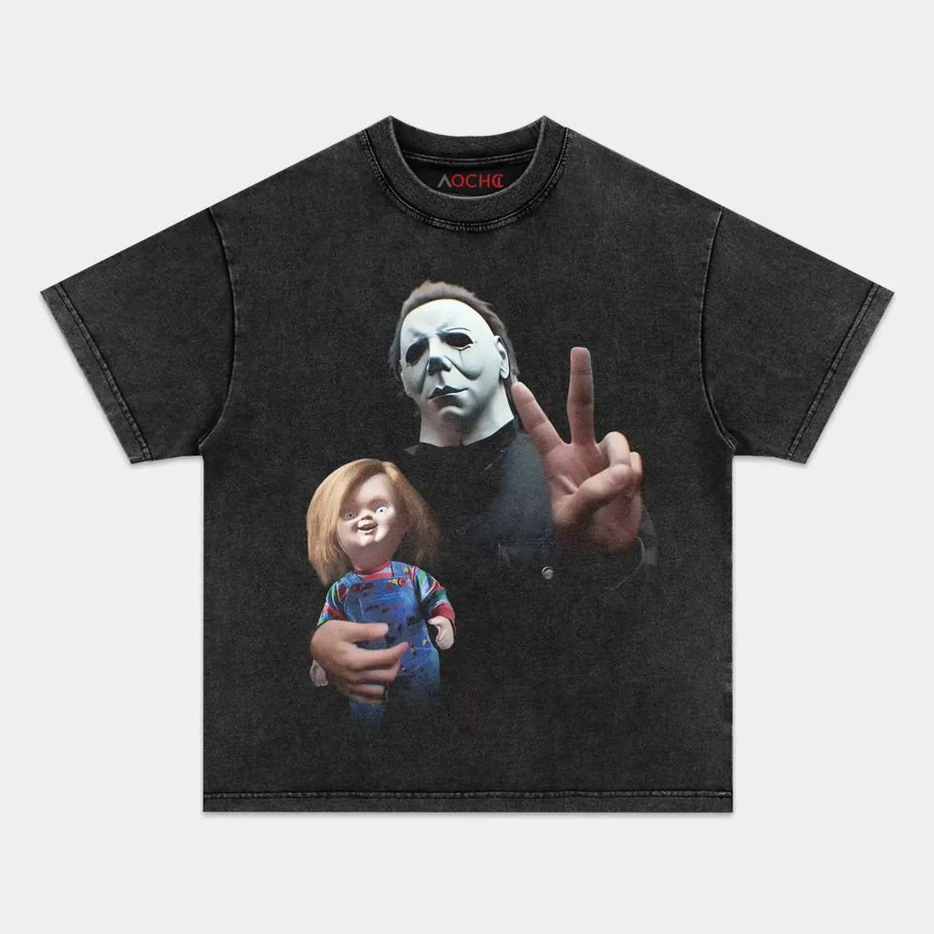 AQCHIC MICHAEL MYERS V3 Unisex Graphic Heavyweight Cotton Shirt