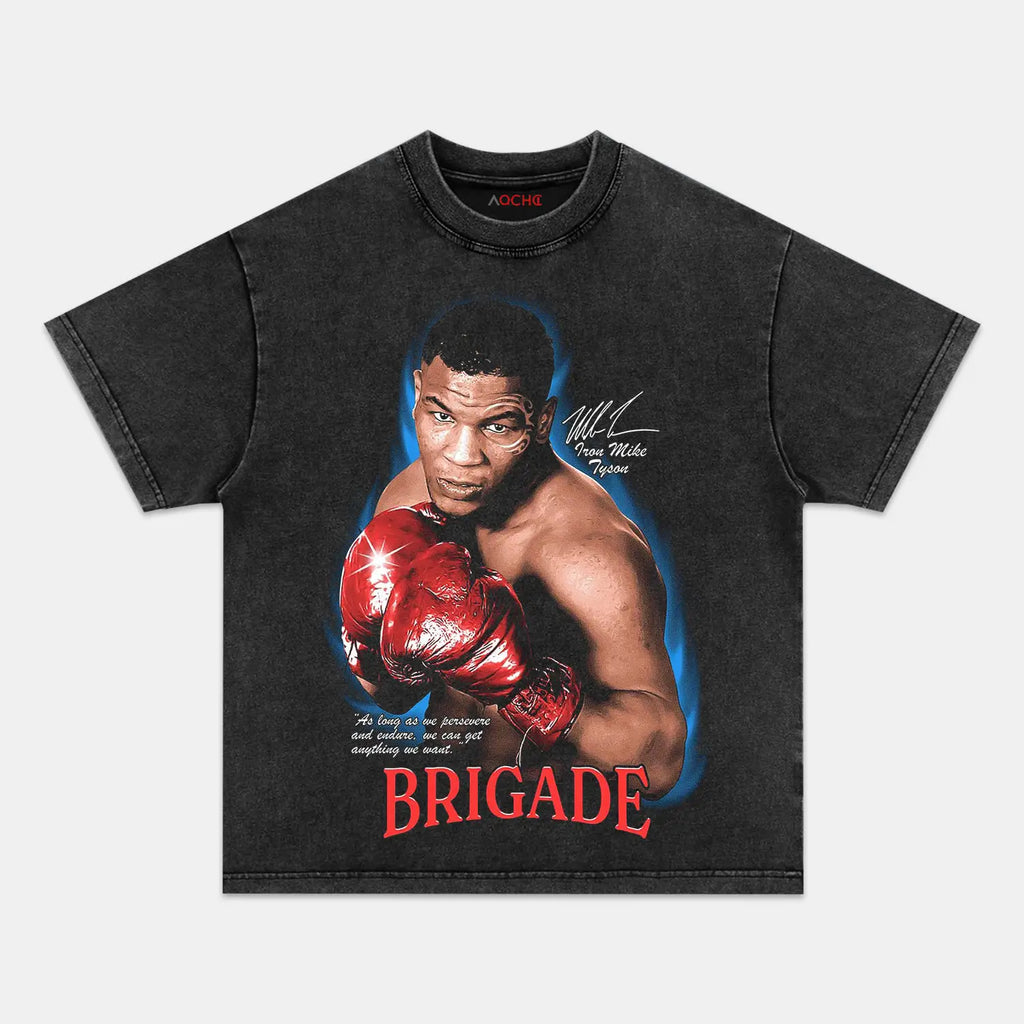 AQCHIC MIKE TYSON V8 Unisex Graphic Heavyweight Cotton Shirt