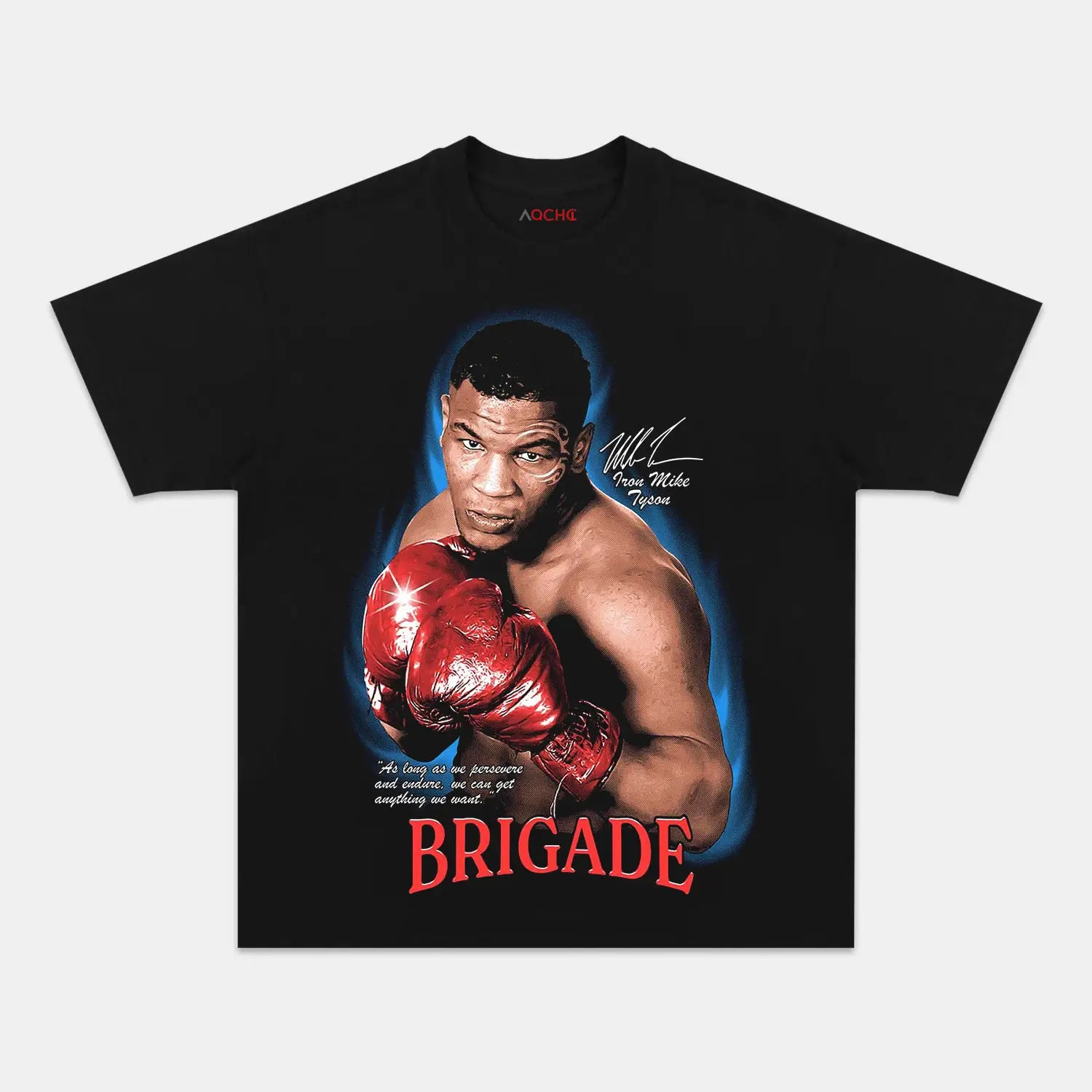 AQCHIC MIKE TYSON V8 Unisex Graphic Heavyweight Cotton Shirt
