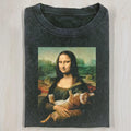 AQCHIC MONA LISA 3.26 Unisex Graphic Heavyweight Cotton Shirt