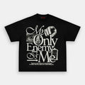 AQCHIC My Only Enemy Me Unisex Graphic Heavyweight Cotton Shirt