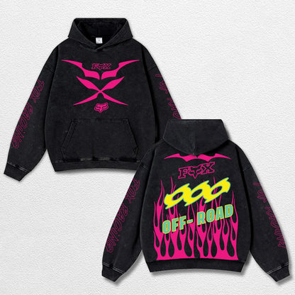 Retro Fox Racing Off Road Washed Hoodie MotoGP World Champion Enthusiast Apparel Streetwear Racing Team S – image 1