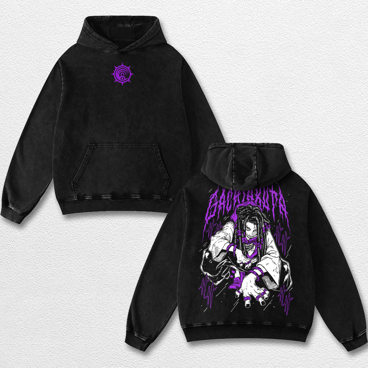 Retro Jabber Wonger - Gachiakuta Oversize Lightweight Acid Washed Hoodie Sweatshirt Tee, Anime Graphic De – image 2