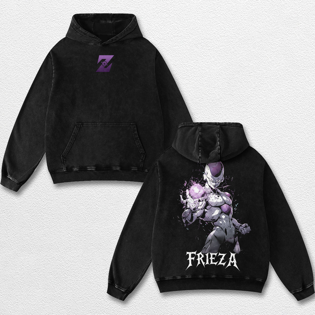 Retro Friera - Dragon Ball Z Oversize Lightweight Acid Washed Hoodie Sweatshirt Tee, Anime Graphic Design – image 2
