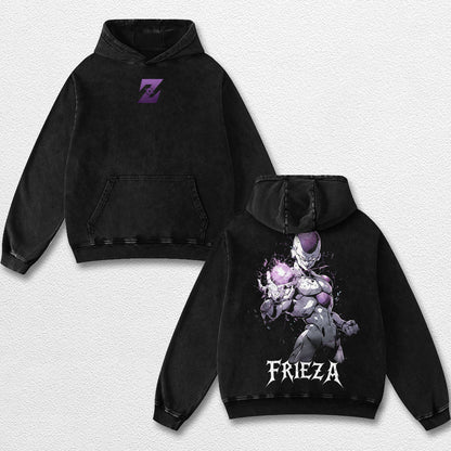 Retro Friera - Dragon Ball Z Oversize Lightweight Acid Washed Hoodie Sweatshirt Tee, Anime Graphic Design – image 2
