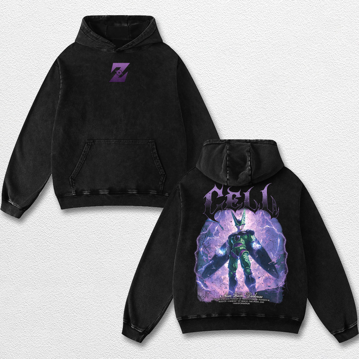 Retro Friera - Dragon Ball Z Oversize Lightweight Acid Washed Hoodie Sweatshirt Tee, Anime Graphic Design – image 2