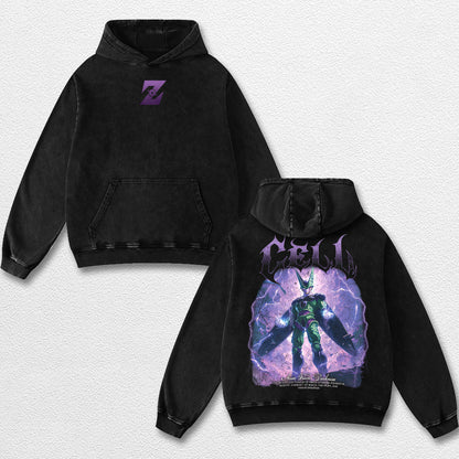 Retro Friera - Dragon Ball Z Oversize Lightweight Acid Washed Hoodie Sweatshirt Tee, Anime Graphic Design – image 2