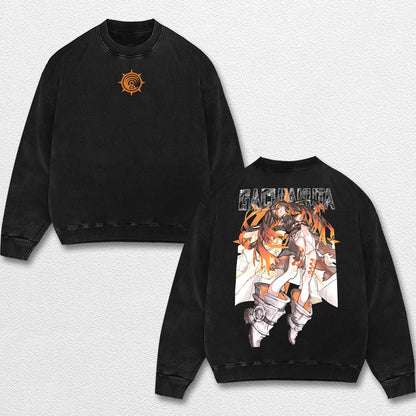 Retro Amo - Gachiakuta Oversize Lightweight Acid Washed Hoodie Sweatshirt Tee, Anime Graphic Design Unise – image 3