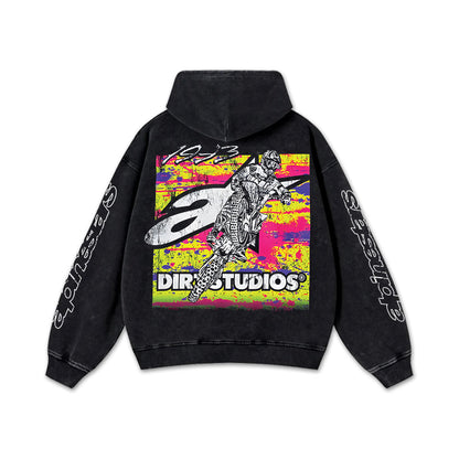 Retro Alpinestars Dirty 1993 Racing Washed Hoodie MotoGP World Champion Enthusiast Apparel Streetwear Rac – image 3