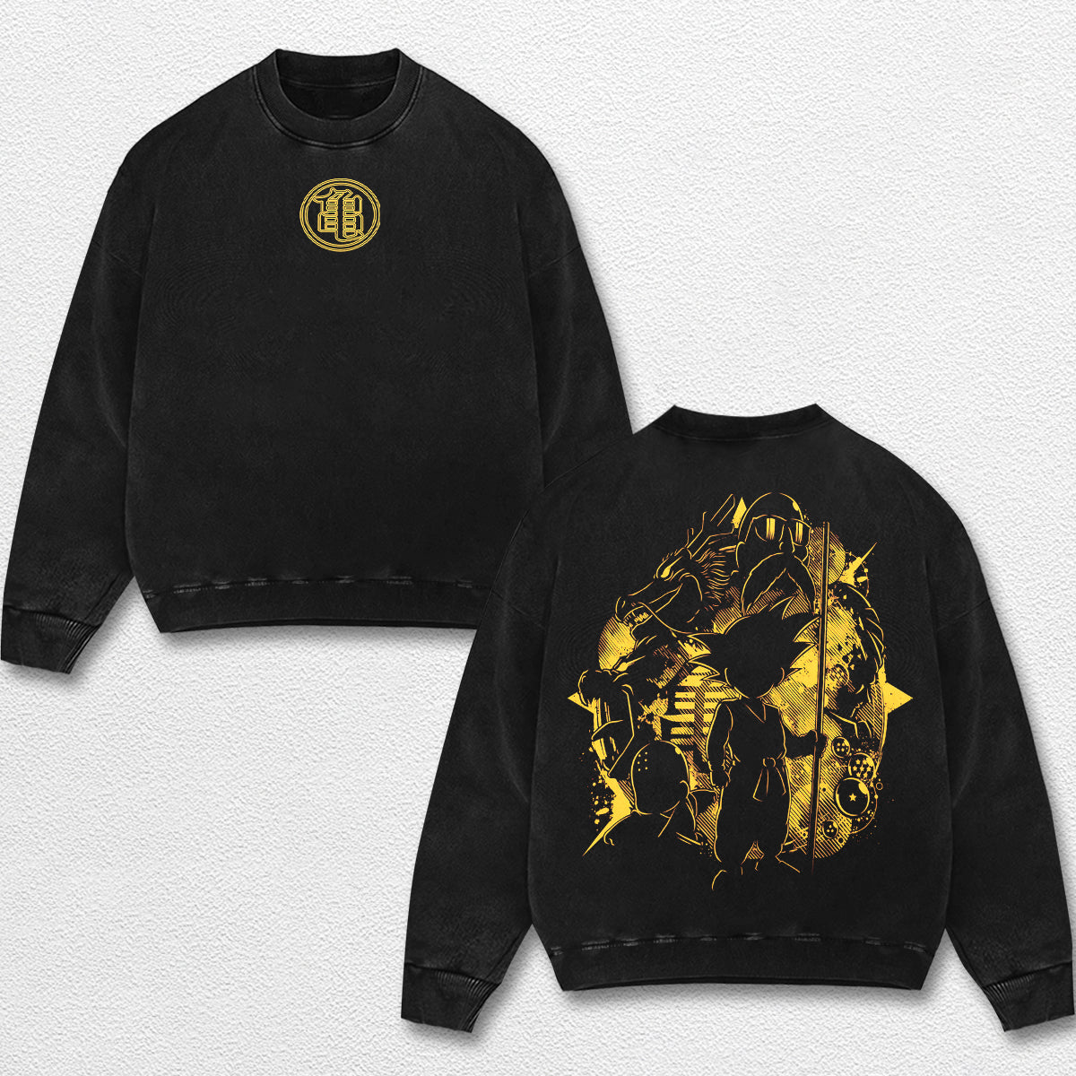 Retro Kid Son GoKu - Dragon Ball Z Oversize Lightweight Acid Washed Hoodie Sweatshirt Tee, Anime Graphic  – image 3