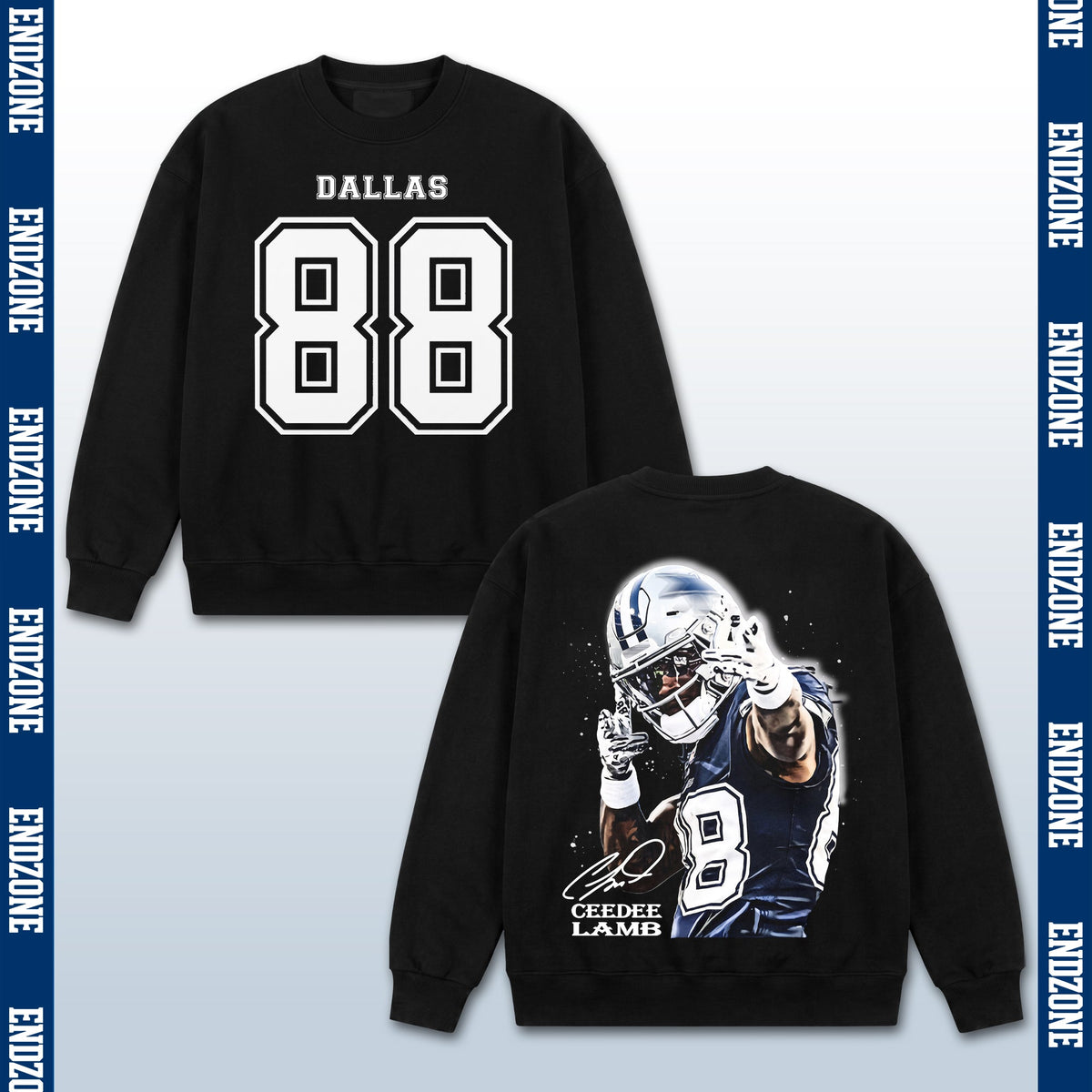 CeeDee Lamb Dallas Cowboys #88 Pointing Gesture Vintage Graphic Hoodie Sweatshirt T-Shirt, NFL  – Black