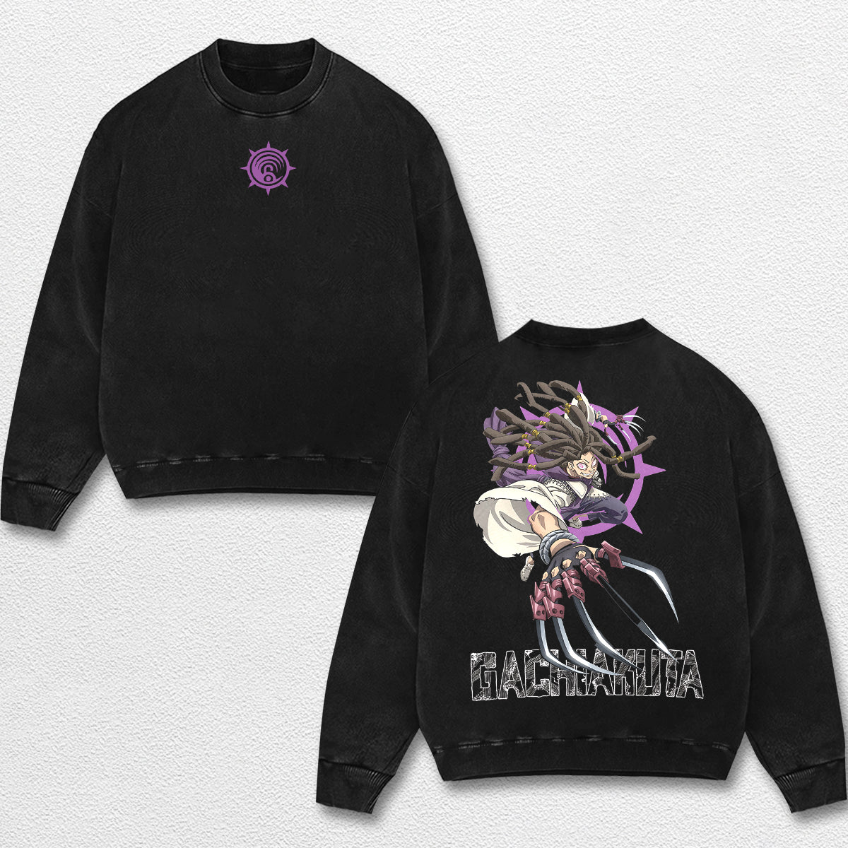 Retro Jabber - Gachiakuta Oversize Lightweight Acid Washed Hoodie Sweatshirt Tee, Anime Graphic Design Un – image 3