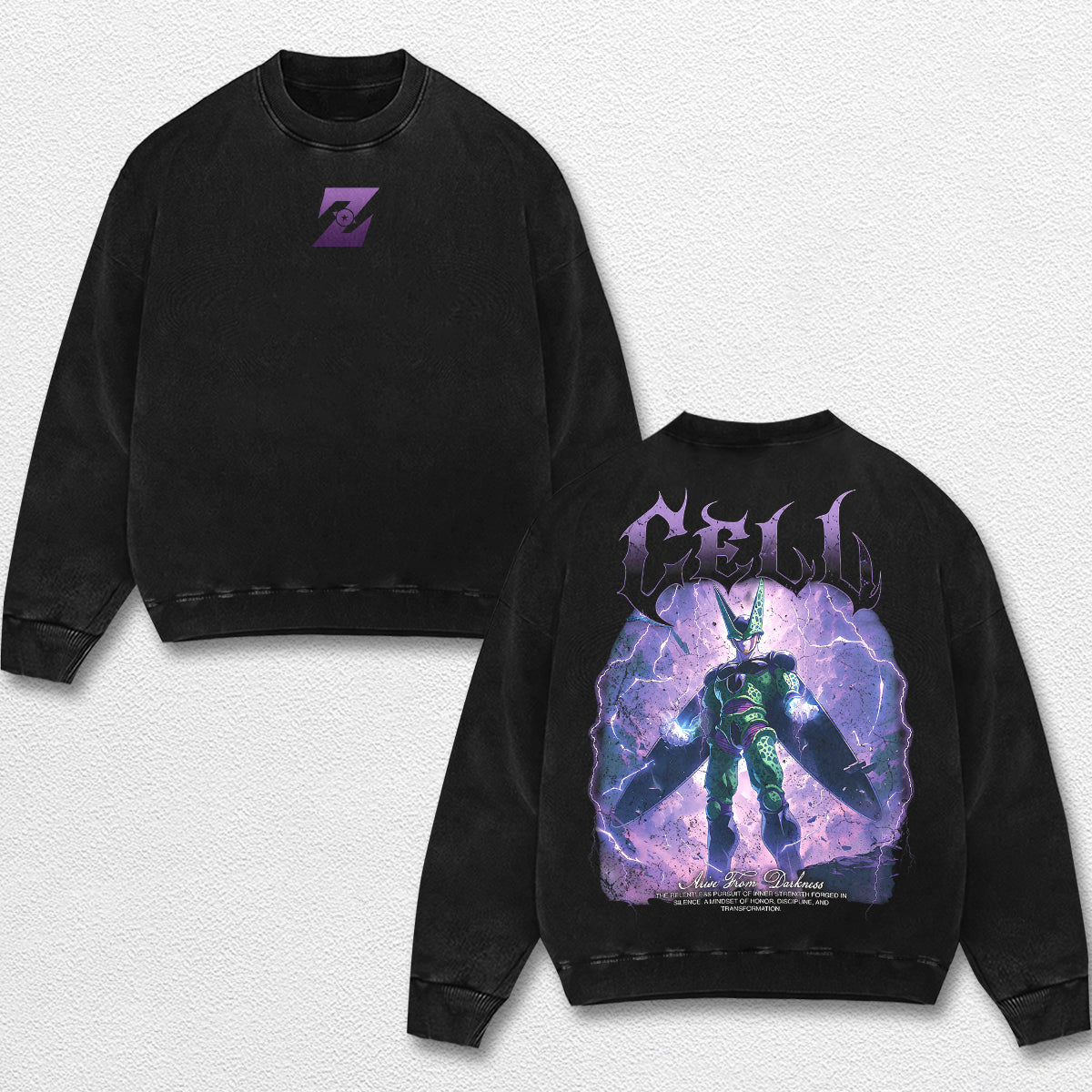 Retro Friera - Dragon Ball Z Oversize Lightweight Acid Washed Hoodie Sweatshirt Tee, Anime Graphic Design – image 3