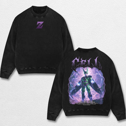 Retro Friera - Dragon Ball Z Oversize Lightweight Acid Washed Hoodie Sweatshirt Tee, Anime Graphic Design – image 3