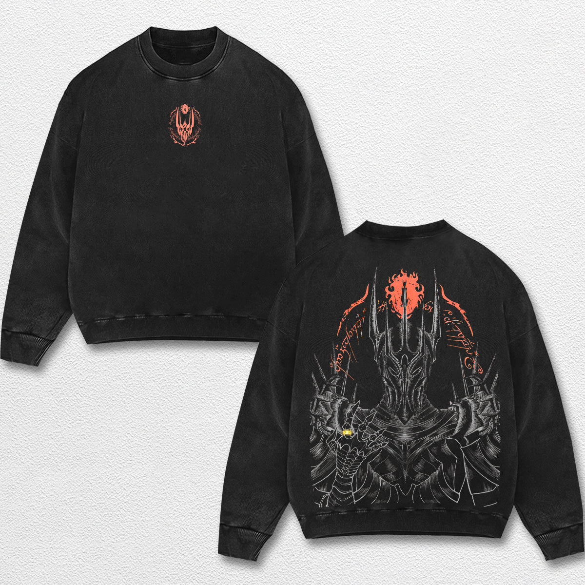 Retro The Lord of the Rings Sauron Shirt – Eye of Sauron Graphic Tee, Dark Fantasy Oversized T Shirt for  – image 2
