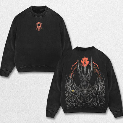 Retro The Lord of the Rings Sauron Shirt – Eye of Sauron Graphic Tee, Dark Fantasy Oversized T Shirt for  – image 2
