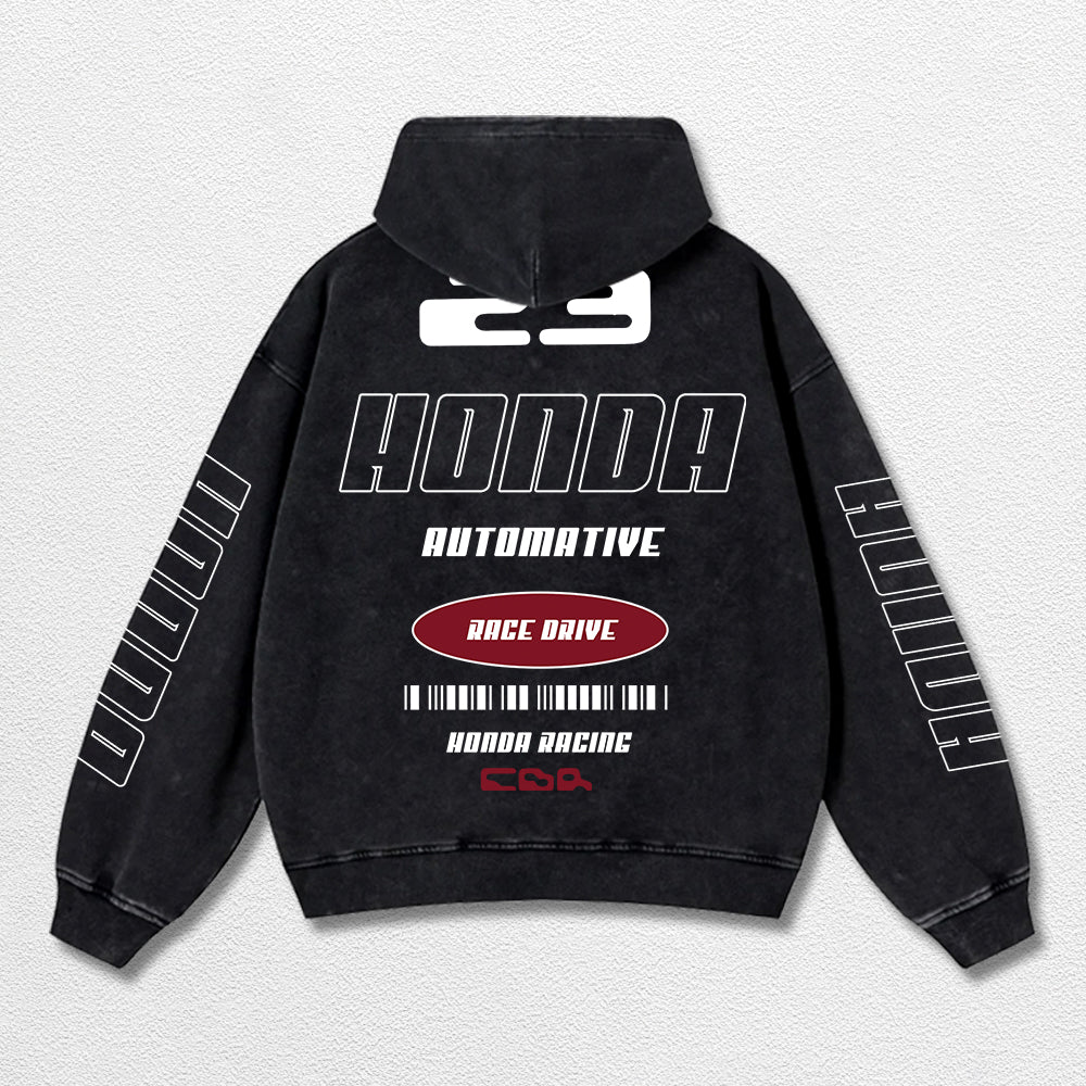 Retro Honda CBR Racing Washed Hoodie MotoGP World Champion Enthusiast Apparel Streetwear Racing Team Supe – image 2