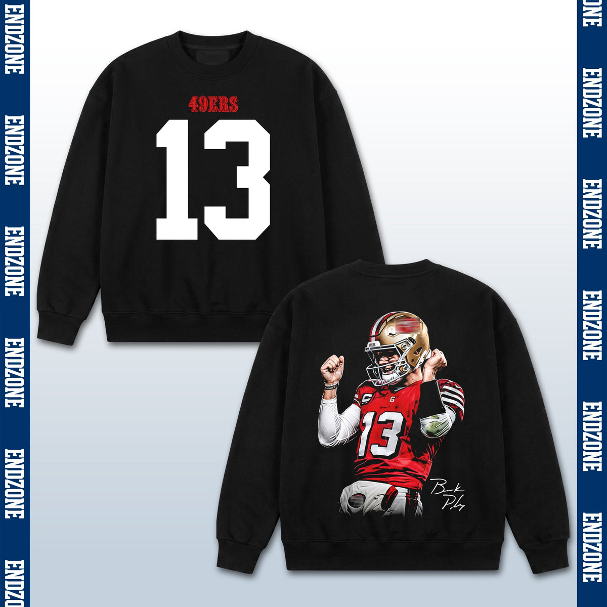 Brock Purdy San Francisco 49ers #13 Vintage Graphic Hoodie Sweatshirt T-Shirt, NFL Football Sea – Black