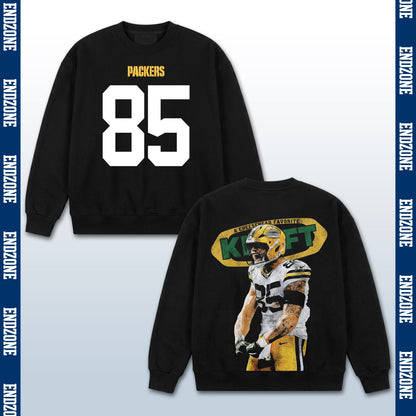 Tucker Kraft Green Bay Packers #85 A Cheesehead Favorite Vintage Graphic Hoodie Sweatshirt T-Sh – Black