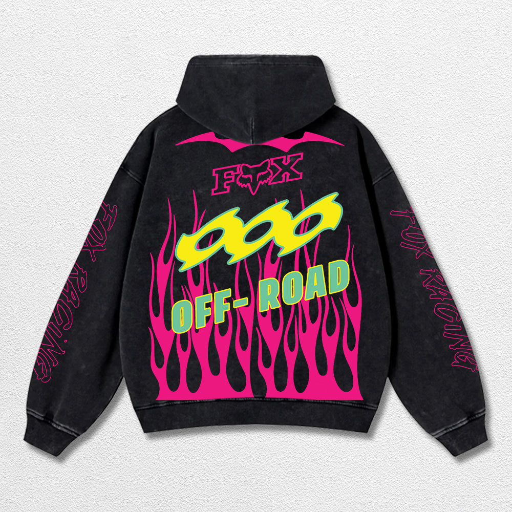 Retro Fox Racing Off Road Washed Hoodie MotoGP World Champion Enthusiast Apparel Streetwear Racing Team S – image 2
