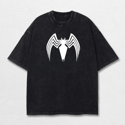 Spider Man Venom Hero Comic Double Printed Oversize Lightweight Acid Washed Tee, Character Marrvel Comics – image 3