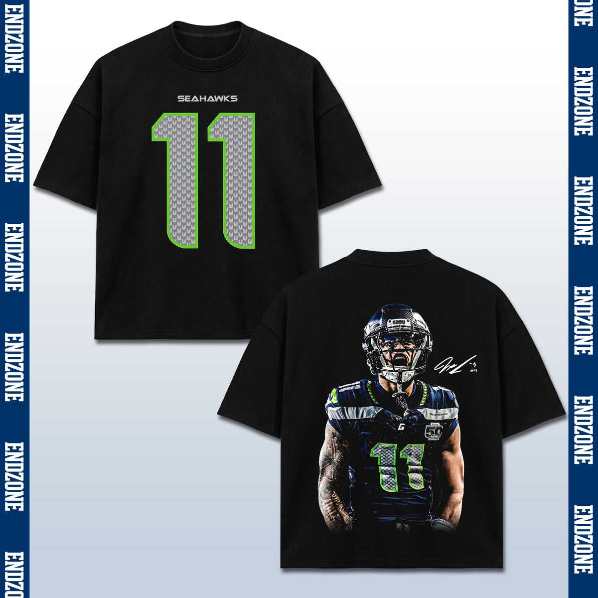 Jaxon Smith-Njigba Seattle Seahawks #11 Yelling Celebration Vintage Graphic Hoodie Sweatshirt T – Black