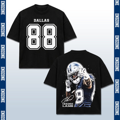 CeeDee Lamb Dallas Cowboys #88 Pointing Gesture Vintage Graphic Hoodie Sweatshirt T-Shirt, NFL  – Black