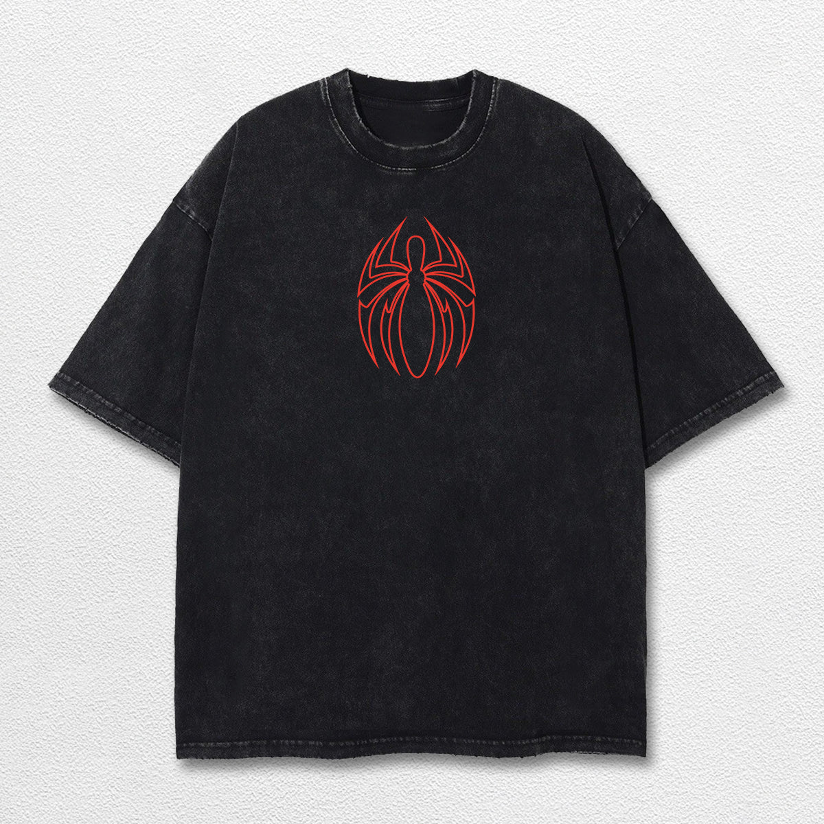 Spider Man Perfect Pose Hero Comic Double Printed Oversize Lightweight Acid Washed Tee, Character Marrvel – image 3