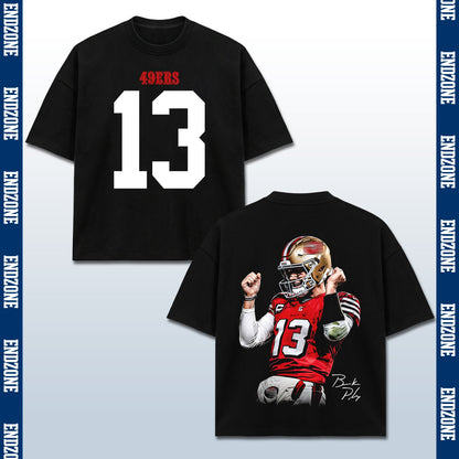 Brock Purdy San Francisco 49ers #13 Vintage Graphic Hoodie Sweatshirt T-Shirt, NFL Football Sea – Black