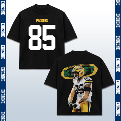 Tucker Kraft Green Bay Packers #85 A Cheesehead Favorite Vintage Graphic Hoodie Sweatshirt T-Sh – Black