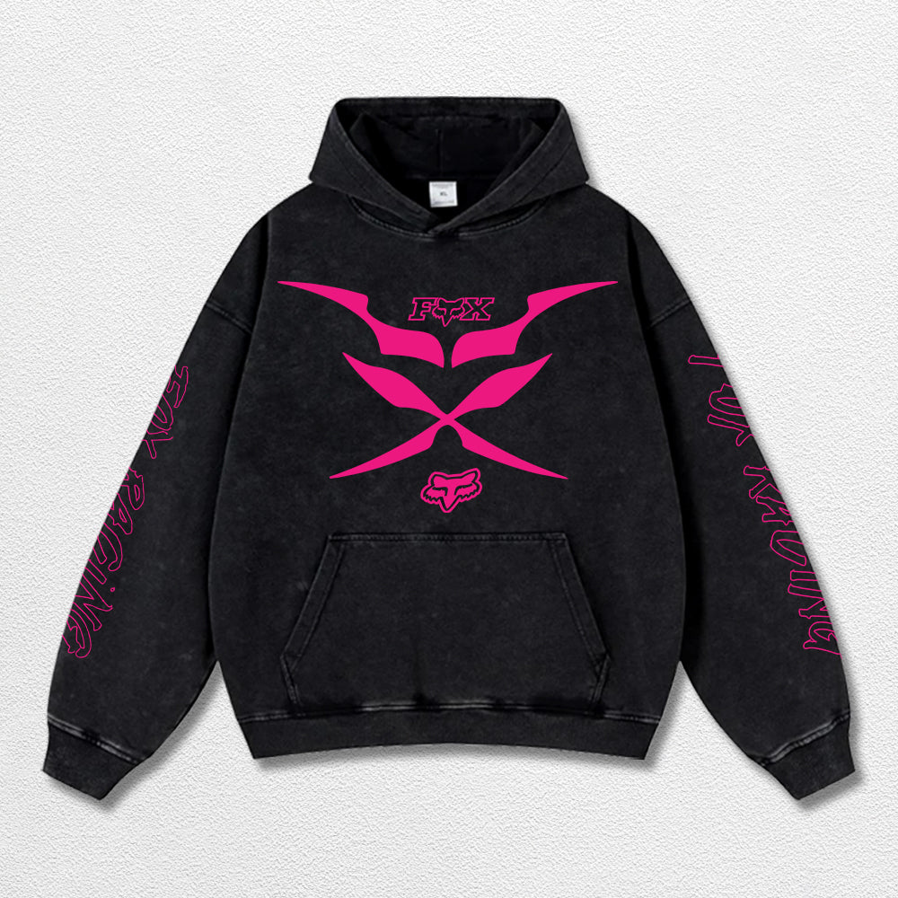 Retro Fox Racing Off Road Washed Hoodie MotoGP World Champion Enthusiast Apparel Streetwear Racing Team S – image 3