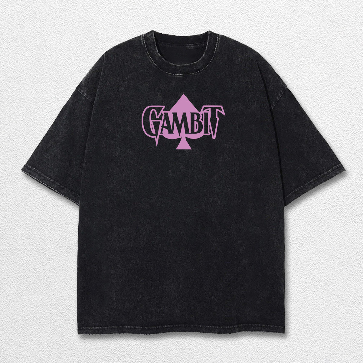 Gambit Xmen Hero Comic Double Printed Oversize Lightweight Acid Washed Tee, Character Marrvel Comics TV S – image 3