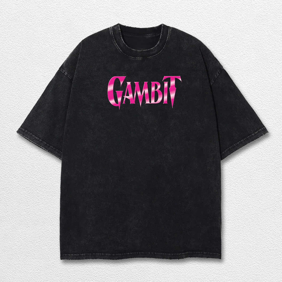 Gambit Xmen Hero Comic Double Printed Oversize Lightweight Acid Washed Tee, Character Marrvel Comics TV S – image 3