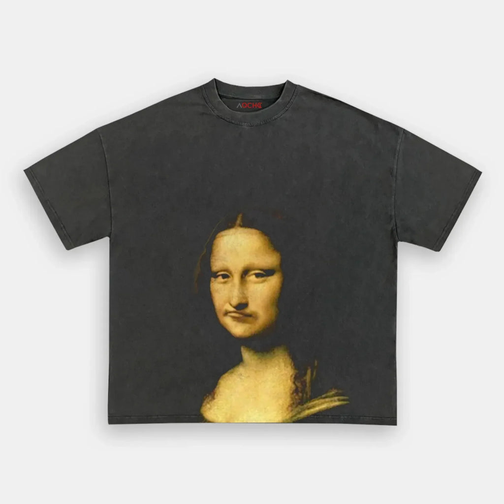 AQCHIC Mona Lisa 2.0 Unisex Graphic Heavyweight Cotton Shirt