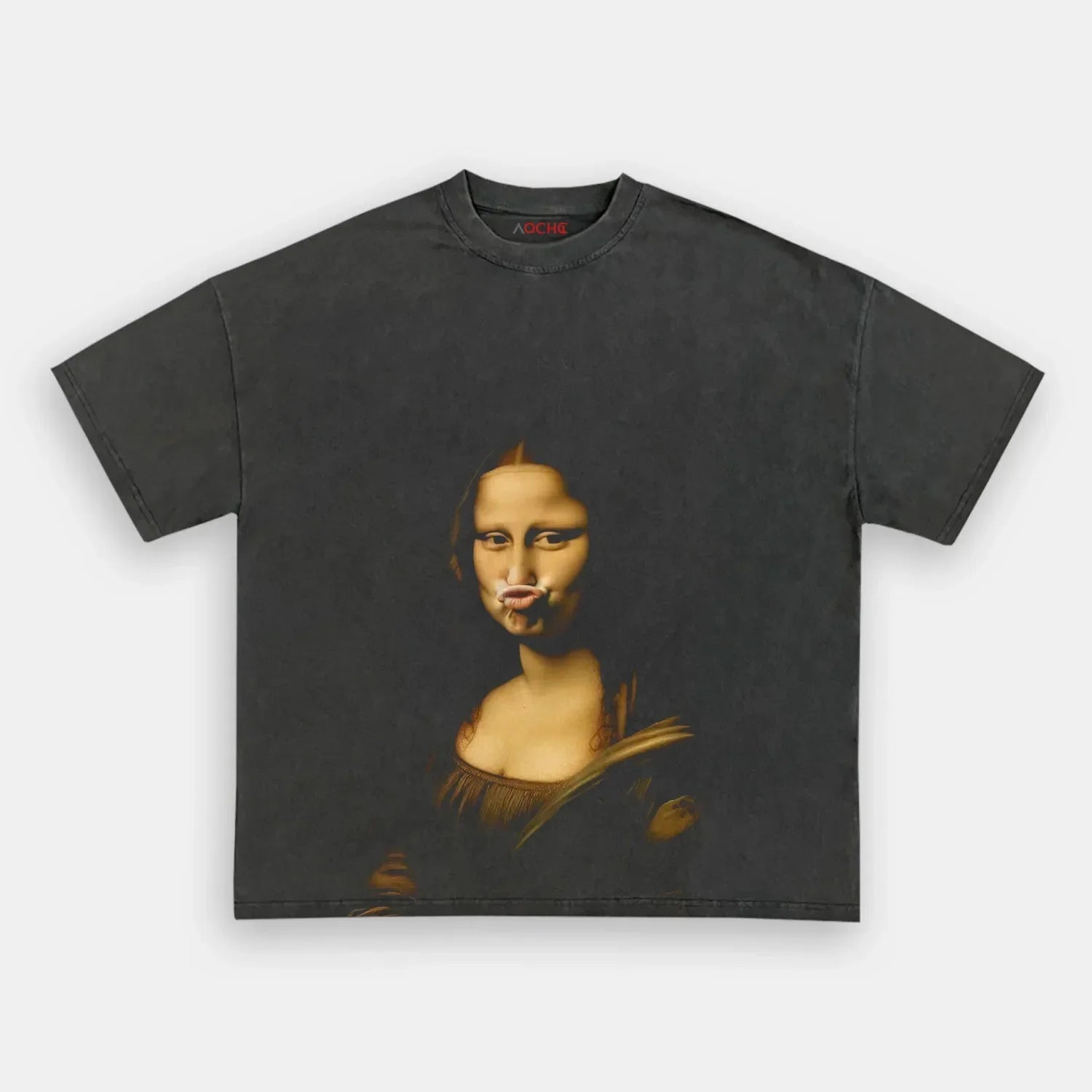 AQCHIC Mona Lisa 3.0 Unisex Graphic Heavyweight Cotton Shirt