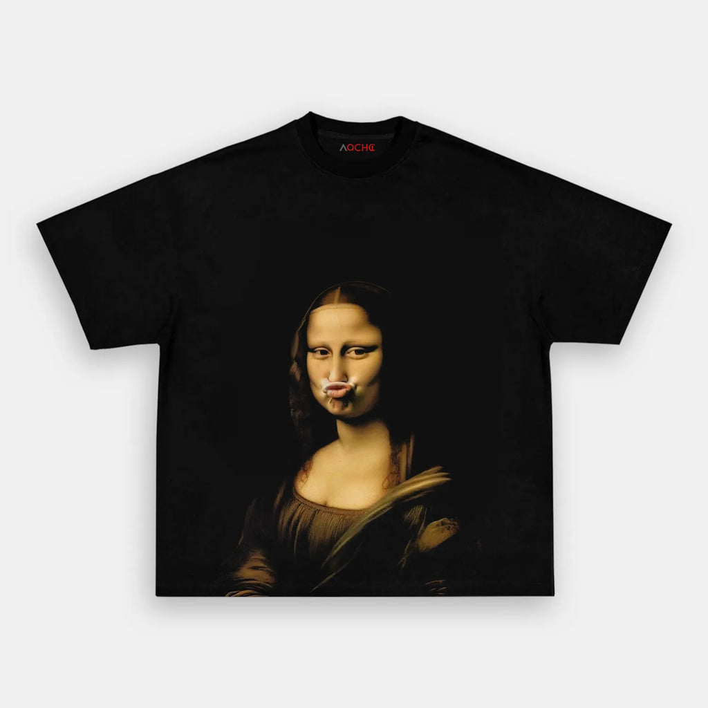 AQCHIC Mona Lisa 3.0 Unisex Graphic Heavyweight Cotton Shirt