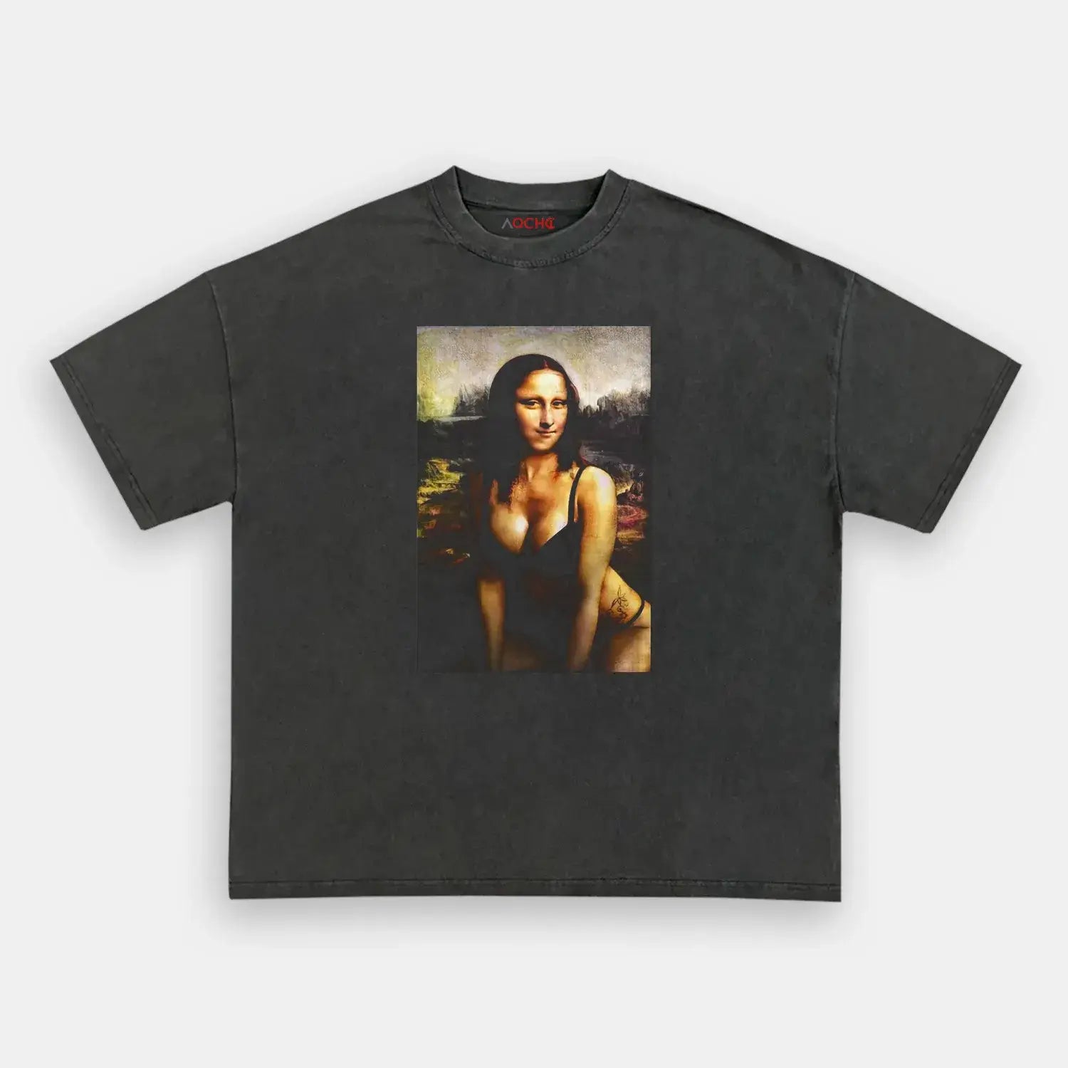 AQCHIC MONA LISA Unisex Graphic Heavyweight Cotton Shirt