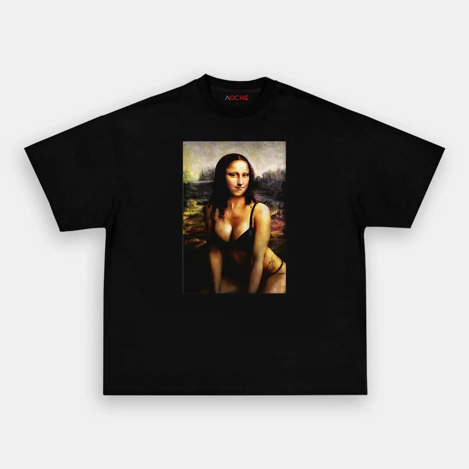 AQCHIC MONA LISA Unisex Graphic Heavyweight Cotton Shirt