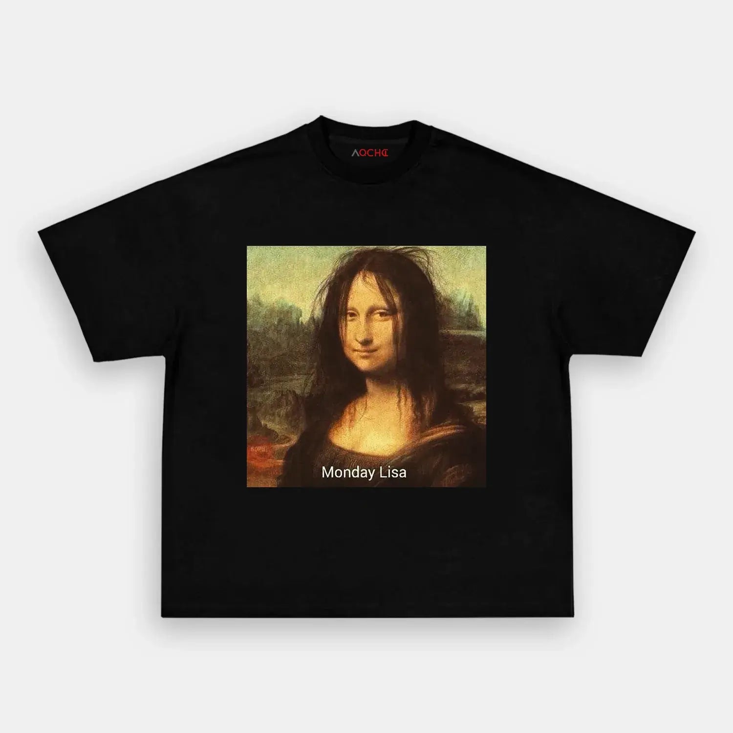 AQCHIC Monday Lisa Unisex Graphic Heavyweight Cotton Shirt