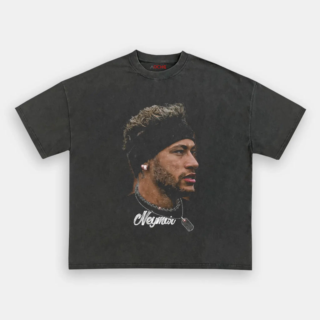 AQCHIC Big Face Neymar Unisex Graphic Heavyweight Cotton Shirt