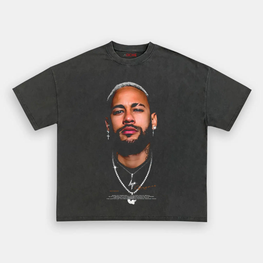 AQCHIC Neymar Big Faces Unisex Graphic Heavyweight Cotton Shirt