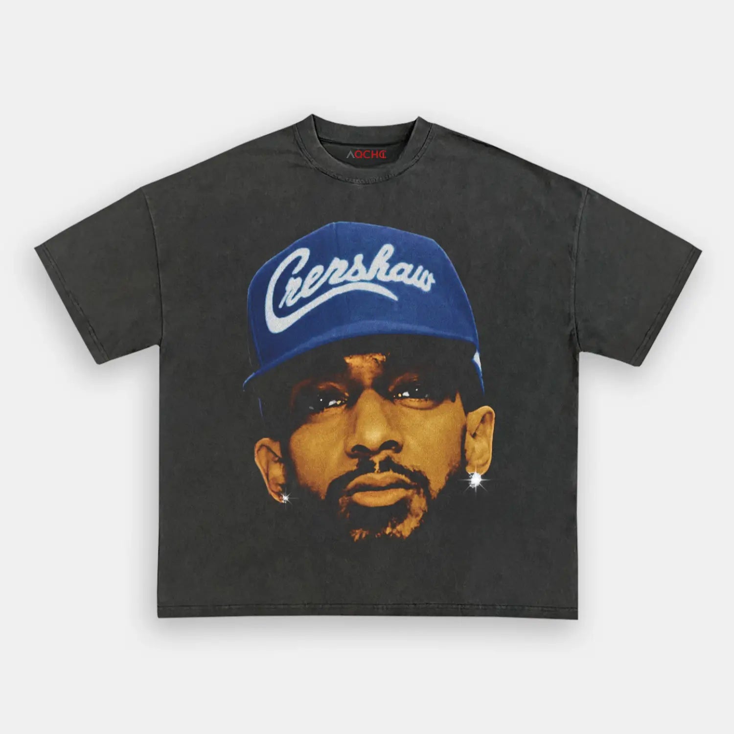 AQCHIC Big Face Nipsey Unisex Graphic Heavyweight Cotton Shirt