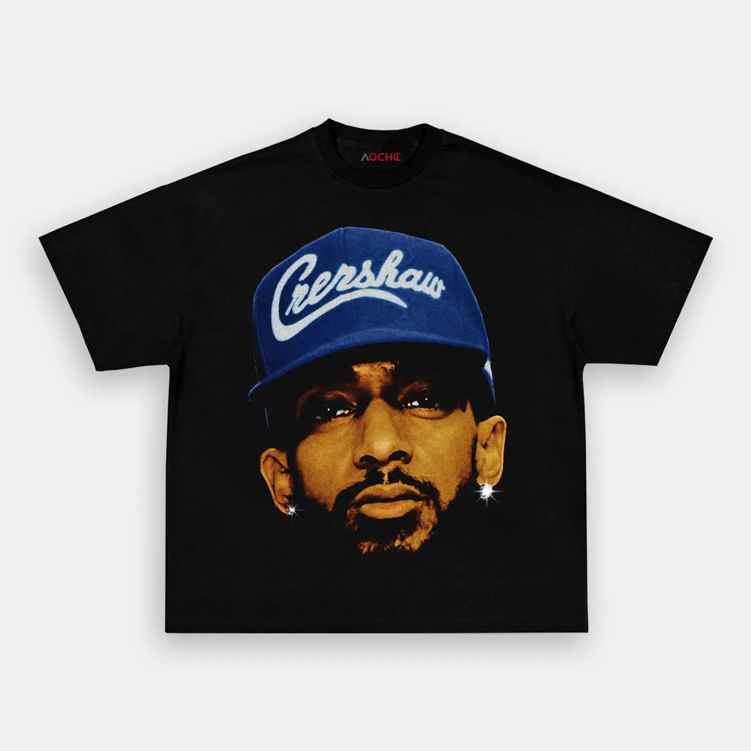 AQCHIC Big Face Nipsey Unisex Graphic Heavyweight Cotton Shirt