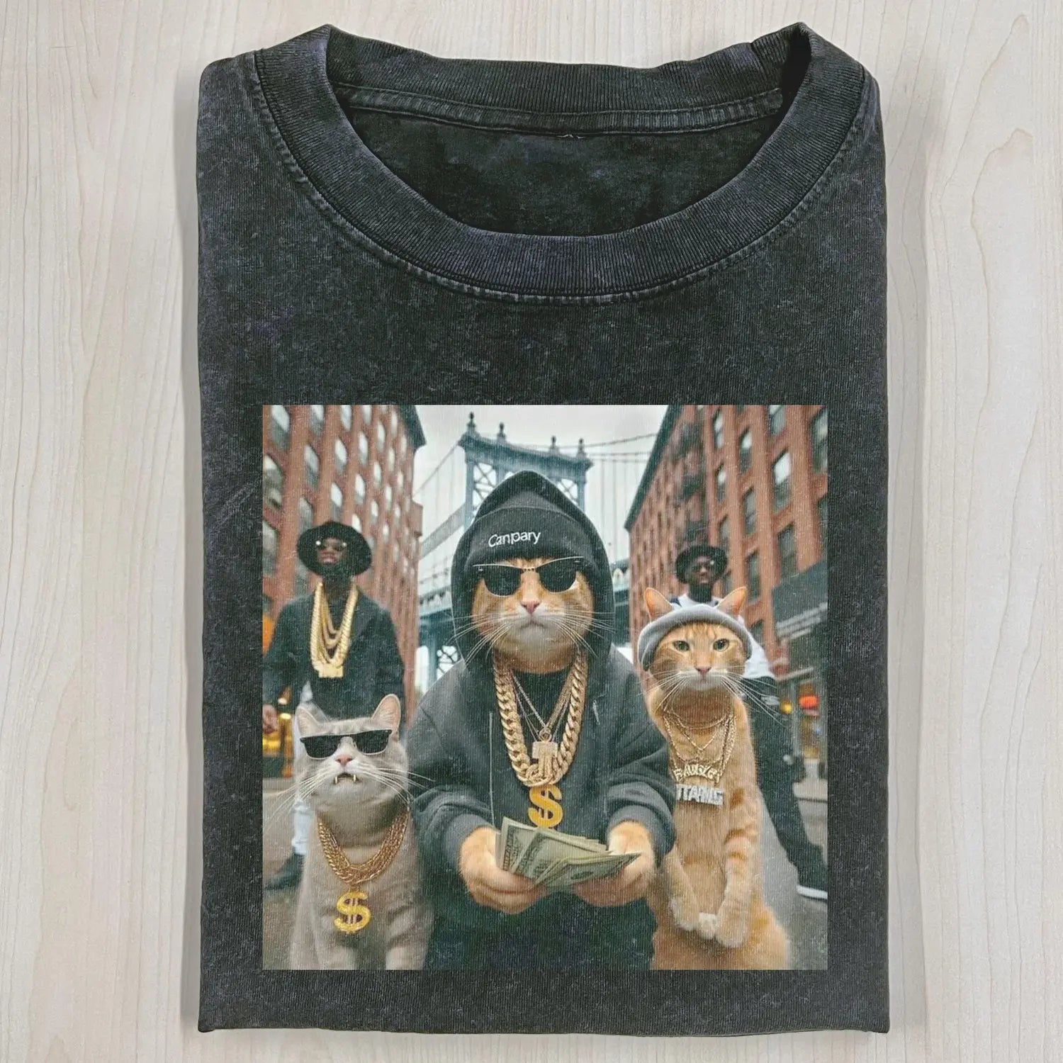 AQCHIC Outlaw Cat 3.24 3.0 Unisex Graphic Heavyweight Cotton Shirt