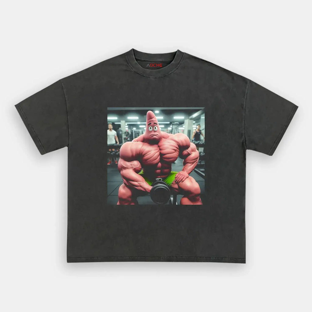 AQCHIC Patrick Star Unisex Graphic Heavyweight Cotton Shirt
